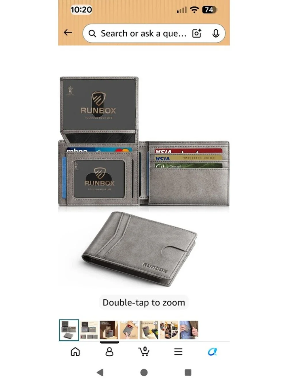 Wallet for Men -Slim Rfid Leather Mens Bifold 2 ID Window